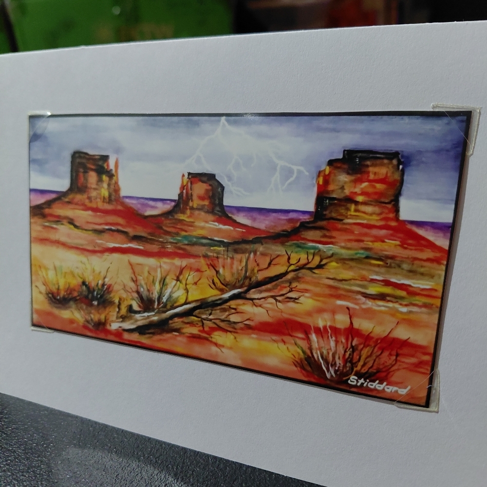 Monument Valley Lighting By Jack E. Stiddard Notecard - Picture 2 of 5